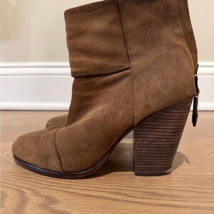 rag & bone Tan Suede Heeled Boots